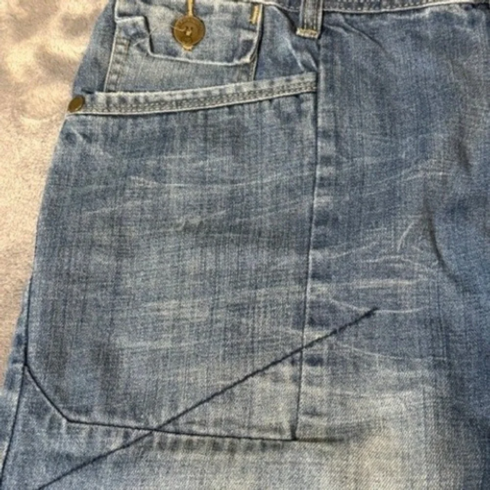 Ecko Unltd Mens Baggy Denim Shorts Blue Medium Wash Y2K Streetwear Size 36 Vtg